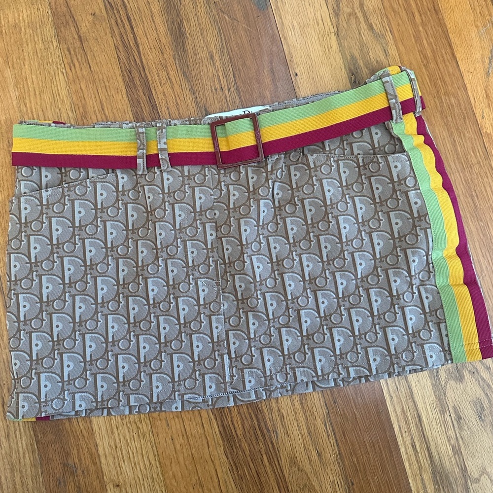 Incredible vintage 2004 Dior rasta mini skirt